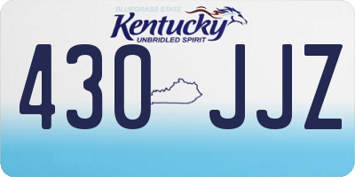 KY license plate 430JJZ