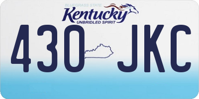 KY license plate 430JKC