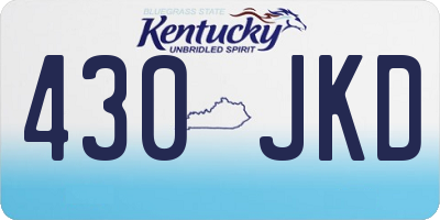 KY license plate 430JKD