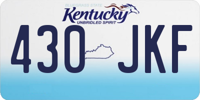 KY license plate 430JKF