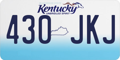 KY license plate 430JKJ