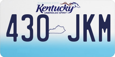 KY license plate 430JKM