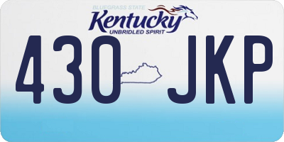 KY license plate 430JKP