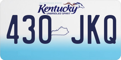 KY license plate 430JKQ