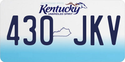 KY license plate 430JKV