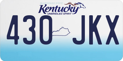 KY license plate 430JKX