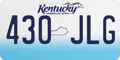 KY license plate 430JLG