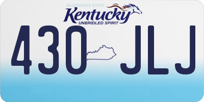 KY license plate 430JLJ