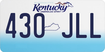 KY license plate 430JLL