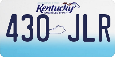 KY license plate 430JLR