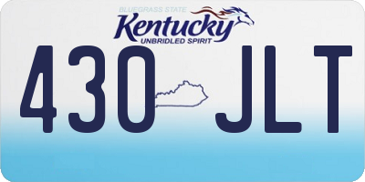 KY license plate 430JLT
