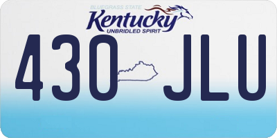 KY license plate 430JLU