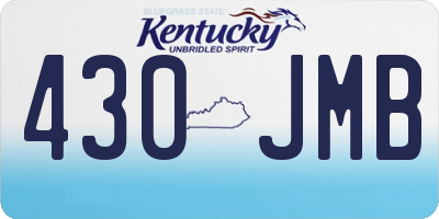KY license plate 430JMB