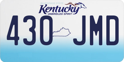 KY license plate 430JMD