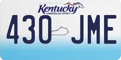 KY license plate 430JME