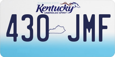 KY license plate 430JMF