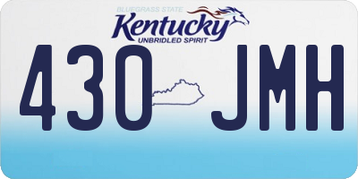 KY license plate 430JMH