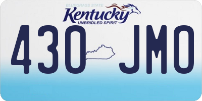 KY license plate 430JMO