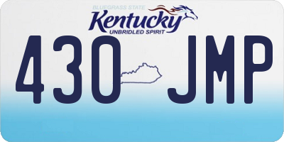 KY license plate 430JMP