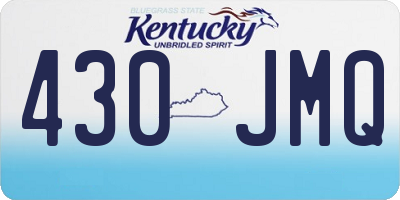 KY license plate 430JMQ