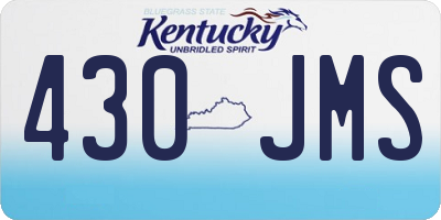 KY license plate 430JMS