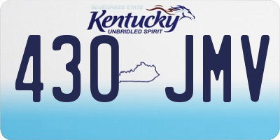 KY license plate 430JMV