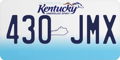 KY license plate 430JMX