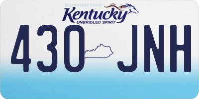KY license plate 430JNH