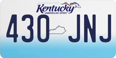 KY license plate 430JNJ
