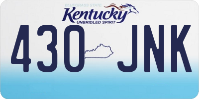 KY license plate 430JNK