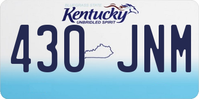 KY license plate 430JNM