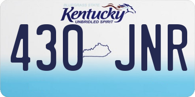 KY license plate 430JNR