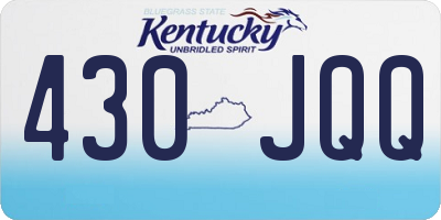 KY license plate 430JQQ