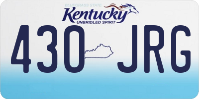 KY license plate 430JRG