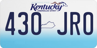 KY license plate 430JRO