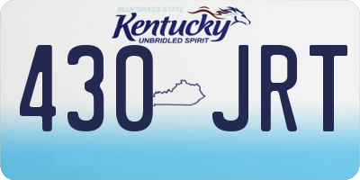 KY license plate 430JRT