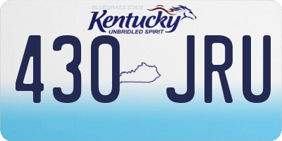KY license plate 430JRU