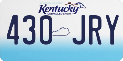KY license plate 430JRY