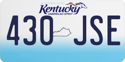 KY license plate 430JSE