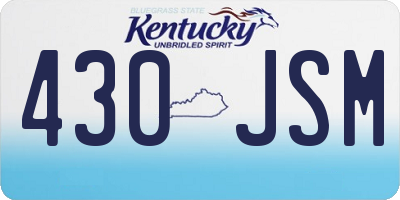 KY license plate 430JSM