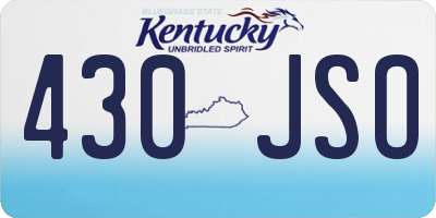 KY license plate 430JSO