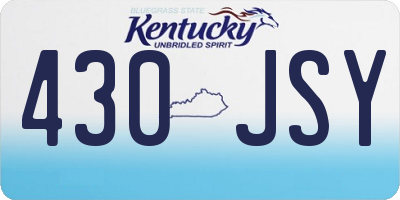 KY license plate 430JSY