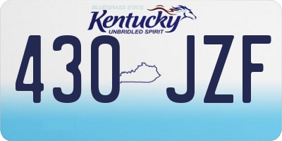 KY license plate 430JZF