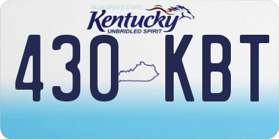 KY license plate 430KBT
