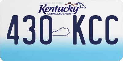 KY license plate 430KCC