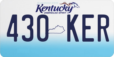 KY license plate 430KER
