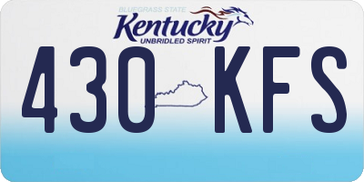 KY license plate 430KFS