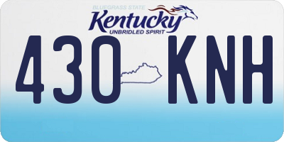 KY license plate 430KNH