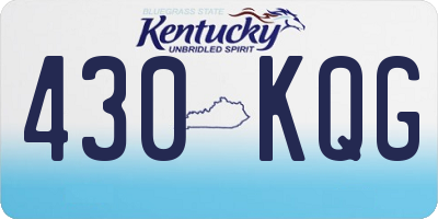 KY license plate 430KQG