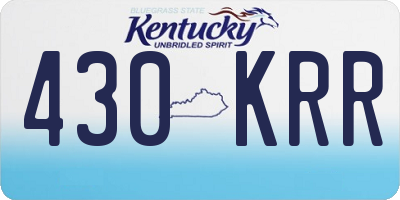 KY license plate 430KRR